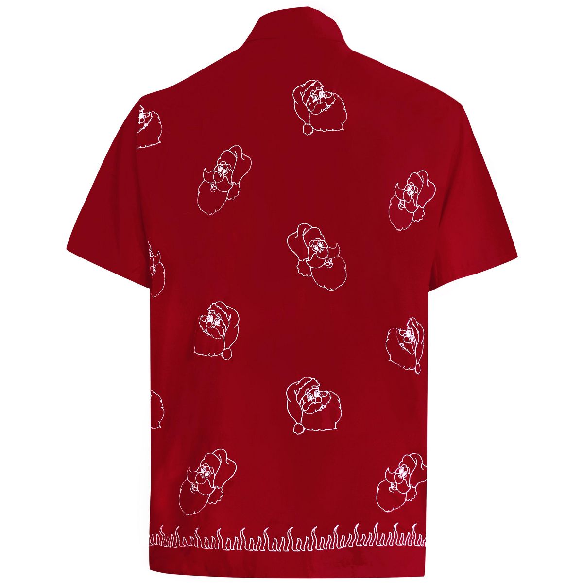 LA LEELA Men's Button Down Short-Sleeve Christmas Shirt Vacation Beach Hawaiian Shirt Relaxed Fit Shirts for Men XS Red_W806 - thumbnail 2