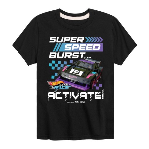 Hot Wheels Let s Race Super Speed Burst Activate Short Sleeve Graphic T Shirt Black 2T