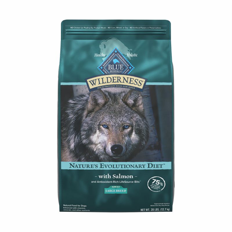 Blue Buffalo Wilderness Healthy Weight Adult Large Breed Dry Dog Food with Salmon Flavor - 28lbs, 1 of 12