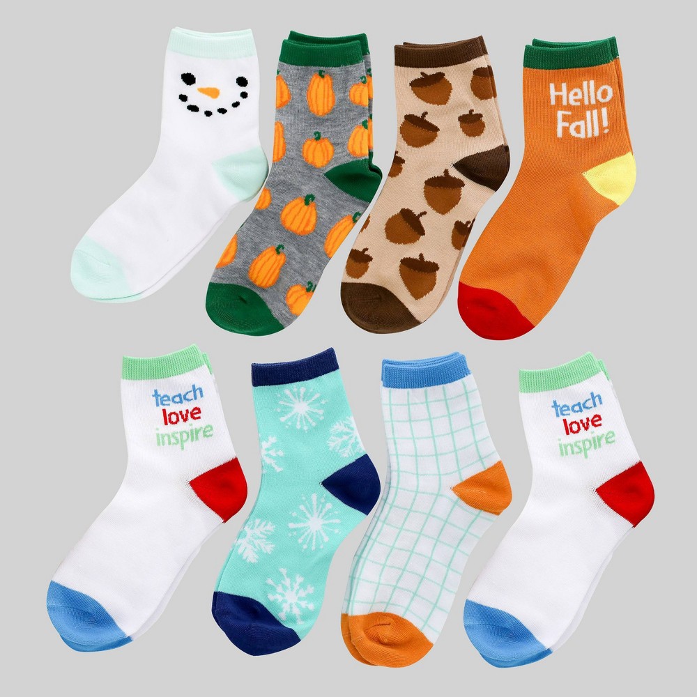 8pk Teacher Socks - Bullseye's Playground was $10.0 now $5.0 (50.0% off)