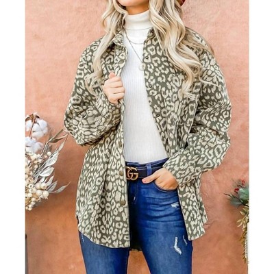 Women's Leopard Corduroy Jacket - And The Why
