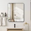 30 x 36 inch Black Aluminum Framed Rectangular Wall Mirror for Bathroom Vanity Bedroom Entryway and Living Room - 2 of 4