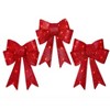 BrylaneHome Pre-Lit Tinsel Bows, Set Of 3 - 2 of 2