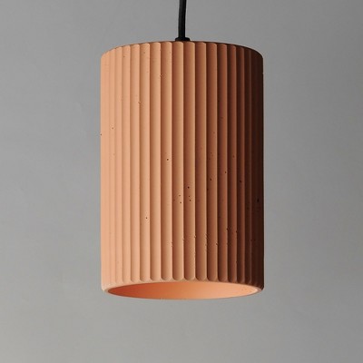 Terra Cotta Mini LED Pendant Light with Concrete Finish
