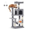 Feandrea 44.1'' /56.3" Cat Tree Tower for Indoor Cats ,Multi-Level Cat Condo Cat Furniture with Scratching Posts - 2 of 4