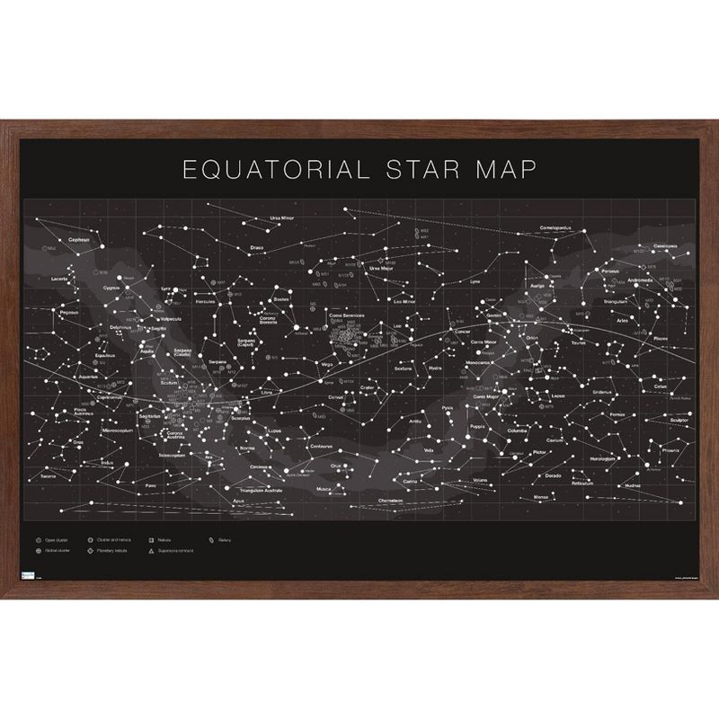 Trends International Astrology - Equatorial Star Map Framed Wall Poster Prints, 1 of 7