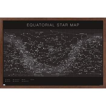 Trends International Astrology - Equatorial Star Map Framed Wall Poster Prints