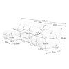 Aukfa Oversized 3 Seater Loveseat Sofa with 1 Ottomans,Chenille Comfy Cloud Couch with 2 Lumbar Pillows 2 Throw Pillows for Living Room,White - 3 of 4