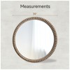 COZAYH Distressed Wood Frame Round Accent Mirror Farmhouse Wall Decor, 30 Inch - 2 of 4