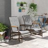 Outsunny Outdoor 2-Person Glider Bench with Table, Outside Breathable Mesh Swing Chair for Patio, Garden, Backyard, Porch - 3 of 4