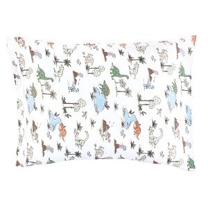 Hudson Baby Infant Boy Cotton Toddler Pillow Case, Dinosaur Adventures, One Size - 1 of 2
