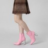 Perphy Women's Fashion Pointy Toe Zipper Sparkly Glitter Chunky Heels Ankle Boots - 4 of 4