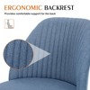 CAVINAS Armless Home Office Desk Chair with Wheels, Adjustable Swivel Task Chair, Ergonomic Office Chair, Computer Chair Vanity Chair - 4 of 4