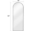 Arched Full-Length Mirror – Freestanding Floor Mirror with Stand, Wall-Mounted for Bedroom (Black) - 2 of 4