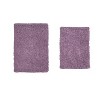 Fantasia Bath Rug Bathroom Rugs Set, Washable Rug, Extra Soft and Absorbent bath Rug, Bath Mat Set, Bath Floor Mat Non-Slip, 2 Pcs Set(M+L), Purple - 2 of 4