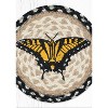 Earth Rugs Swallowtail Butterfly Jute Trivet – 10" Round Hand-Braided Rustic Kitchen Heat Pad - 3 of 3
