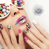 Unique Bargains Women's Fashion Rhinestone Nail Supplies Black White 1 Set - 2 of 4