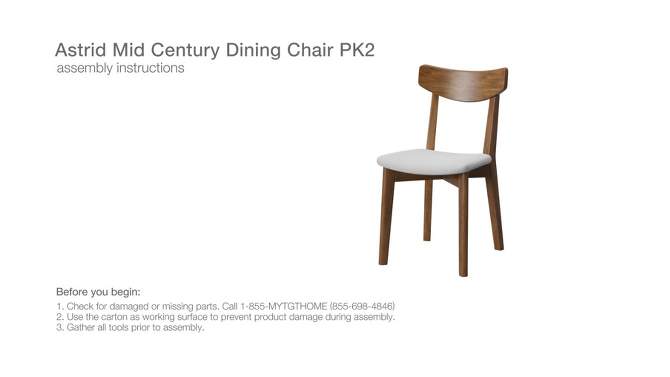 Astrid Mid-Century Dining Chairs - Threshold™, 2 of 14, play video