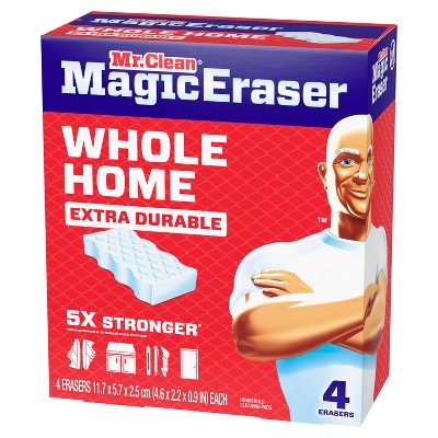 Mr. Clean Unscented Magic Eraser Whole Home Extra Durable Multi-Purpose Cleaner - 4ct