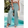 Women's Casual Flowy Pleated Loose Wide Leg Pants Lightweight High Elastic Pleated Waist Trouser with Pockets - 4 of 4