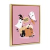 Stupell Industries Pink Boo Halloween Ghosts Floating Frame Canvas Art, Gold, 25" x 31" - 2 of 4