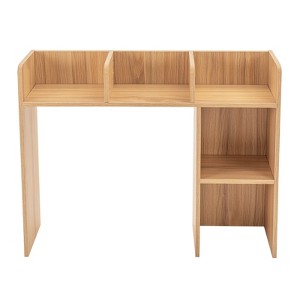 YIYIBYUS Classic Desk Bookshelf Desk Bookshelf Organizer, Wood color - 1 of 4