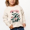 The Juniper Shop Pink Daisies Watercolor Toddler Sweatshirt - 5/6T - Natural - 3 of 4