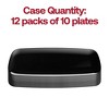 Smarty Had A Party 10.6" x 5" Black Flat Edge Rectangular Plastic Plates - 120 pcs - 3 of 4