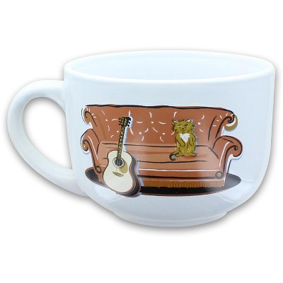 Silver Buffalo Friends Smelly Cat Central Perk 24oz Ceramic Soup Mug w/ Lid