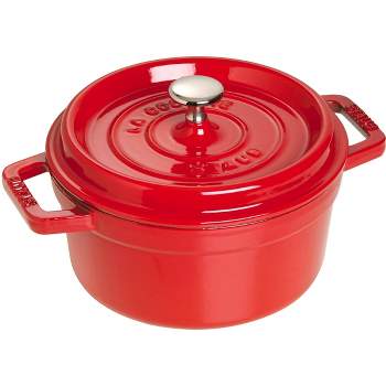 Staub Cast Iron Dutch Oven 5-qt Tall Cocotte, Made in France, Serves 5-6,  White 