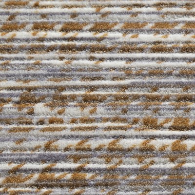 Smooth Step Grey and Gold Houndstooth Utility Mat