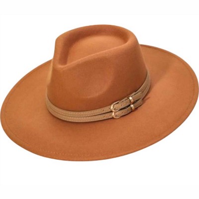 Women's Dallas Double Strap Fedora Hat - ANARCHY STREET