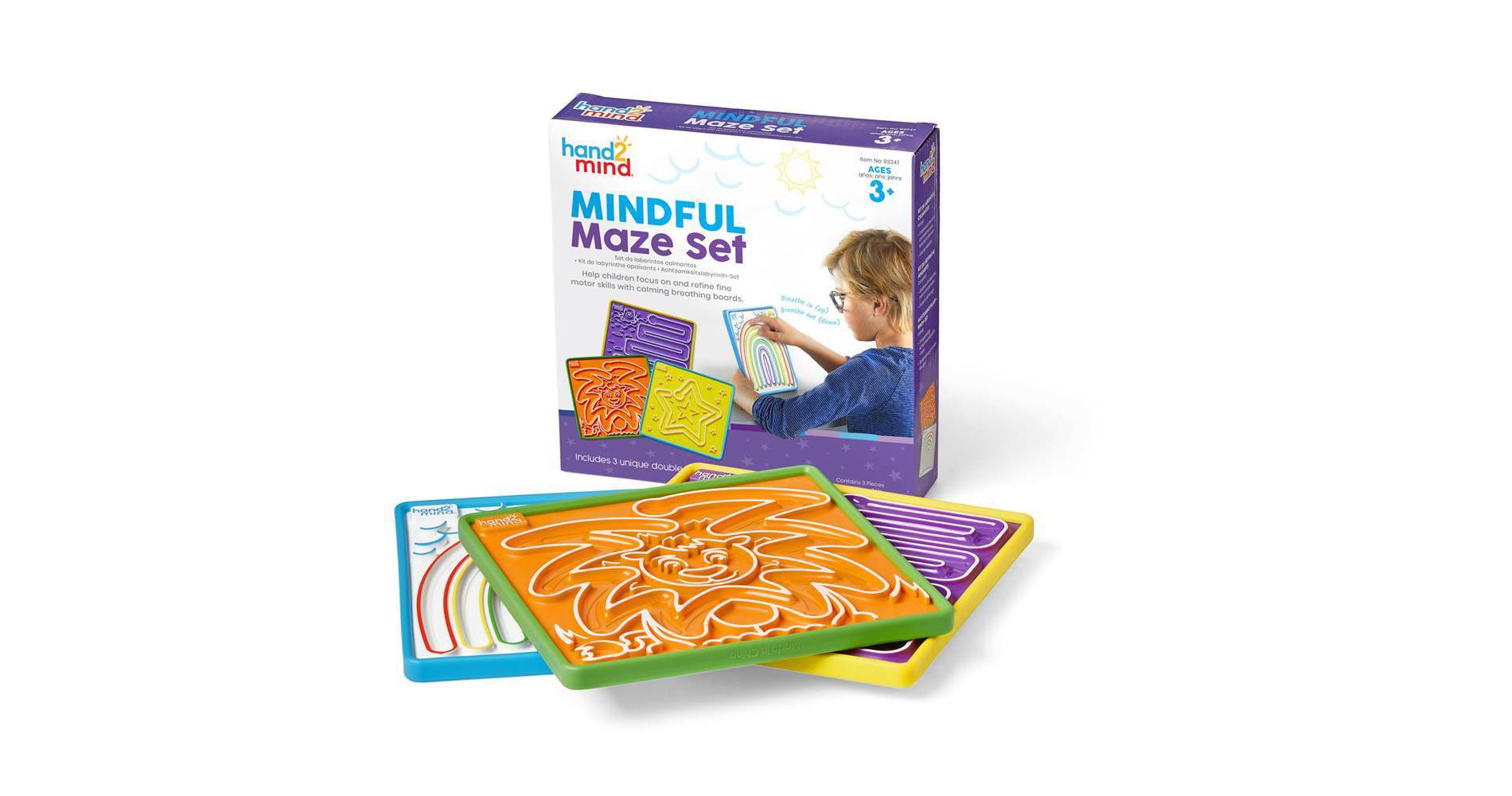 Hand2Mind Mindful Maze Brainteaser 3pc, Teacher Supplies