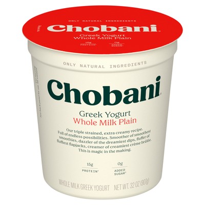 Chobani Whole Milk Plain Greek Yogurt - 32oz_3