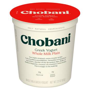Chobani Whole Milk Plain Greek Yogurt - 32oz