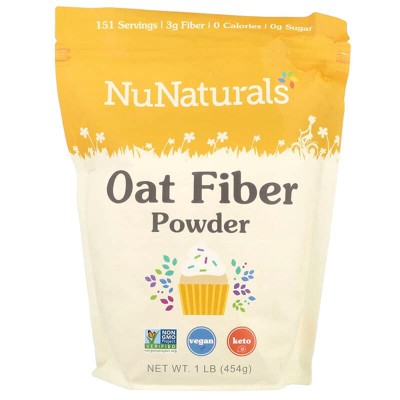 NuNaturals, Oat Fiber Powder, 1 lb