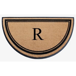 A1HC Natural Coir & Rubber Hand Flocked Large Monogrammed Door Mat 36" X 72" Thick Durable Doormats - 1 of 4