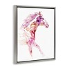 Stupell Industries Abstract Pink Horse Galloping Floating Frame Canvas Art - 2 of 4