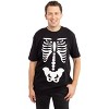 Whiskey and Oak Halloween Crew Neck T-Shirt for Men - Skeleton & Pumpkin - 100% Cotton - 2 of 4