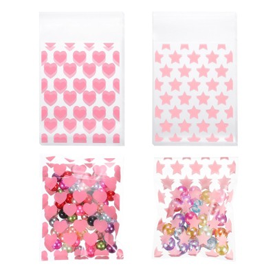 Unique Bargains Pattern Cookies Gifts Favors Treat Bags with Lock Seal Zipper 50 Pcs