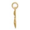 Black Bow Jewelry 14k Yellow Gold Satin and Diamond Cut Siamese Cat Pendant - 2 of 4