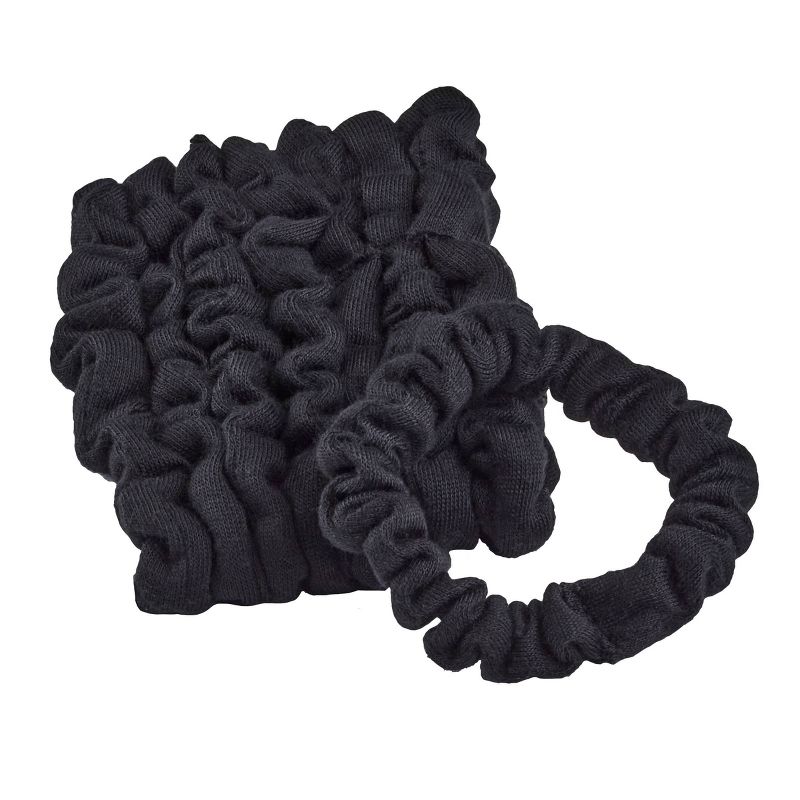 sc&#252;nci No Damage Knit Scrunchies - Black - All Hair - 8pcs, 3 of 5