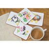 C&F Home 4" Spring Easter Eggs Tulips Bunny Rabbit Floral Flower Garden Themed Tabletop Cork Drink Sitter Coasters Set of 4 - 3 of 4