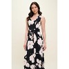 WEST K Women's Janina Sleeveless Knit Jumpsuit -  Large - Black Tan Floral - 3 of 4