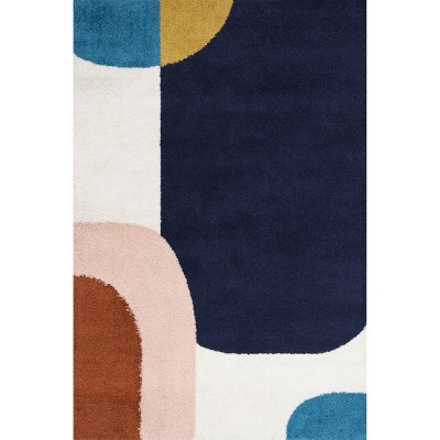 Nuloom Ellyn Abstract Shapes Shag Indoor Area Rug