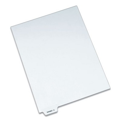 Avery Avery-Style Preprinted Legal Bottom Tab Dividers, 26-Tab, Exhibit U, 11 x 8.5, White, 25/Pack