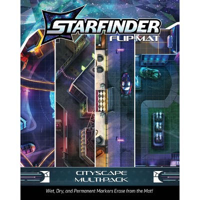 Starfinder Flip-Mat: Cityscape Multi-Pack - by  Damien Mammoliti (Hardcover)