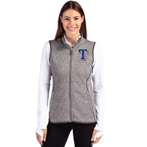 Texas Rangers Cutter & Buck Mainsail Sweater Knit Womens Full Zip Vest - 1 of 1