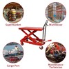 500 lbs hydraulic lift table cart with 30" lifting height; double scissor design with 4 wheels and non-slip pad for material handling and transport. - 3 of 4