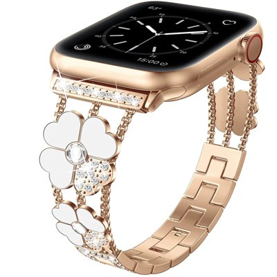 Worryfree Gadgets Metal Band for Apple Watch Clover Design